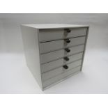 A Palaset (Finnish) cube set of six drawers in white