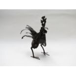 MICKEY BOLTON: A found metal sculpture of a cockerel, purchased by the vendor circa 1990.