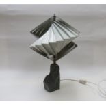 A 1960's Louis Weisdorff Konkylie style table lamp on granite base