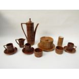 A collection of Portmeirion tan glazed wares by Susan Williams Ellis in 'Totem' range