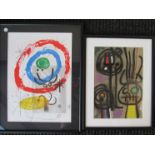 Joan Miro - Derriere le Miroir and Cartones series framed limited edition lithograph art prints