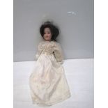 A bisque head, composition body Armand Marseille doll, 59cms,