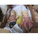 Three 1950's plastic dolls in original clothing