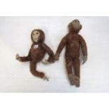 Two care worn vintage monkeys