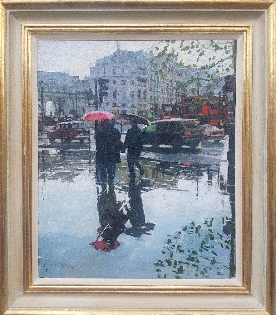 “Rainy day, Admiralty Arch, Trafalgar Square” by Ken Howard