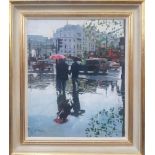 “Rainy day, Admiralty Arch, Trafalgar Square” by Ken Howard