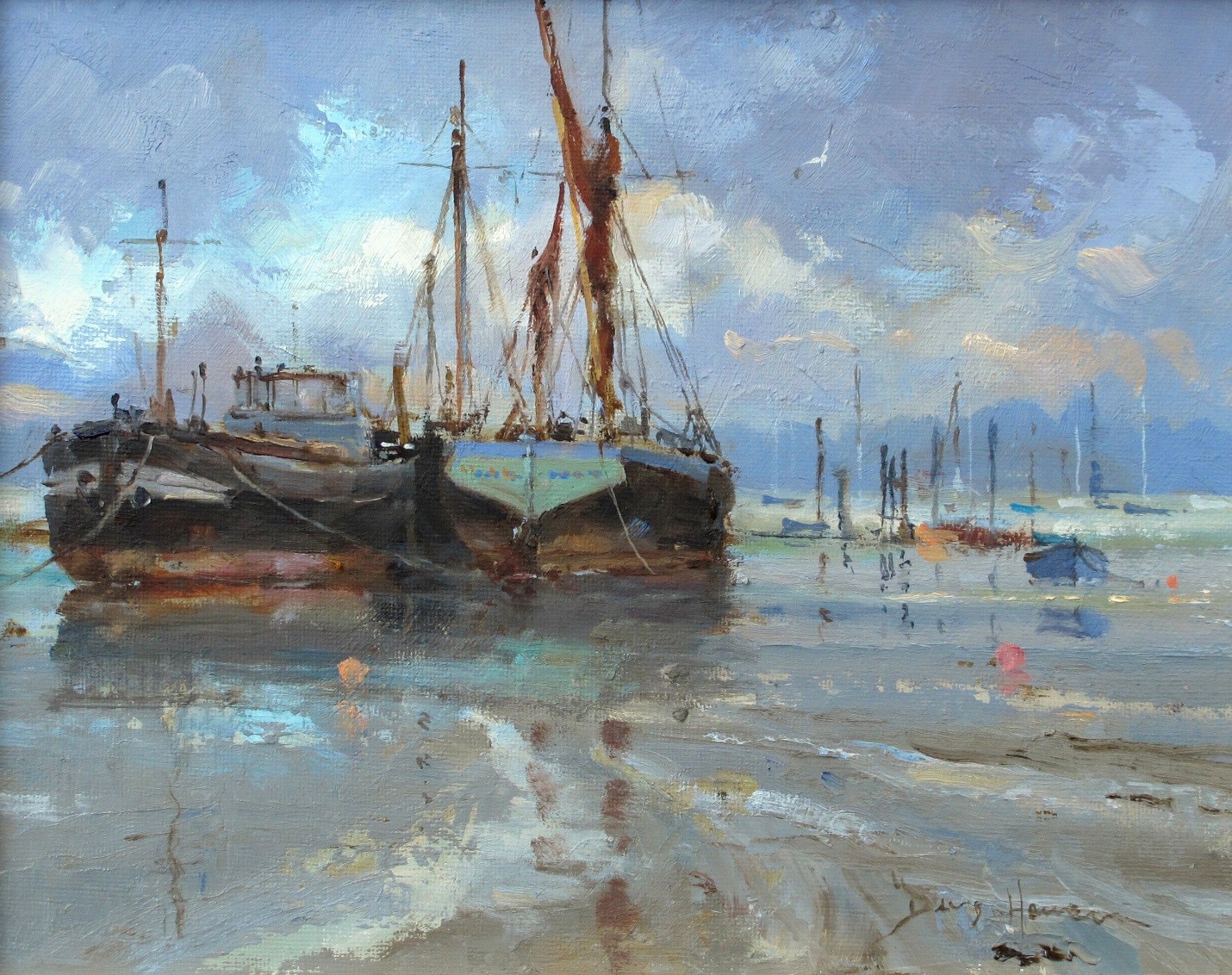 "Moored at Pin Mill, Suffolk" by David Howell