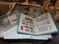 Several sheets of world stamps,