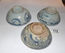 3 early Chinese bowls (some a/f)