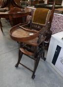 A vintage child's high chair