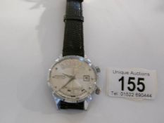 A vintage Interpol multi-year calendar wrist watch