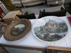 2 large German wall plaques