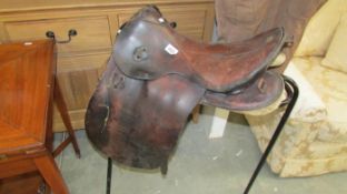 A WW1 military saddle