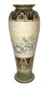 A Royal Doulton Hannah Barlow vase decorated with deer and stags