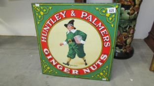 A Huntley and Palmers ginger nuts enamel sign