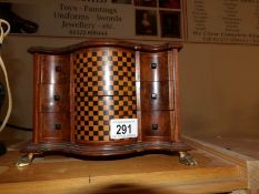 A superb quality walnut and inlaid jewellery cabinet