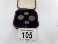 A 1911 Maundy money coin set in original case