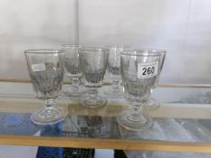 A set of 6 Victorian glass rummers ****Condition report**** Approximate height