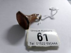 A Georgian gold mounted agate seal