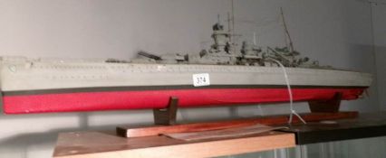 A model battleship