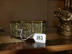 A superb quality embosses brass box