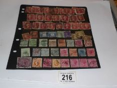 45 Victorian penny red stamps (some on paper),