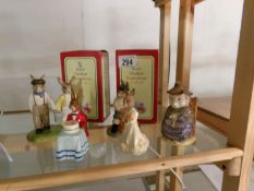 4 Doulton Bunnykins figures including Jack & Jill, Bridesmaid,