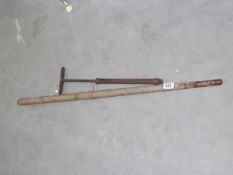 A 19th century air cane walking stick rifle,