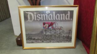 An official exhibition poster by Jeff Gillette for Banksy's Dismaland Exhibition at the Lido in