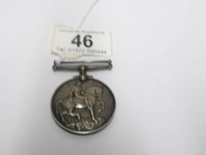 A WW1 silver medal attributed to 58323 Pte A Driver,