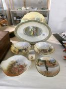 A collection of Royal Doulton series ware plated and dishes