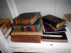 A box of books including 3 on mining 1913/14 & clock makers handbook 1915