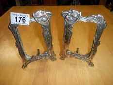 A pair of Art Nouveau photo frames