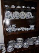 A large quantity of Wood & Sons blue and white tea and dinner ware