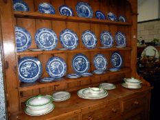 A quantity of miscellaneous plates including Alfred Meakin, Churchill & Staffordshire etc.
