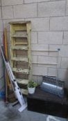 A mixed lot including step ladder,