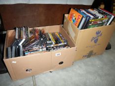 2 boxes of DVD's