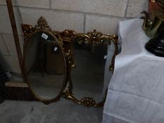 3 gilt framed mirrors