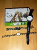 A mixed lot of wristwatches