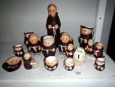 A quantity of Goebel 'Monks', cruet set,