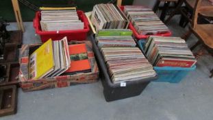 6 boxes of assorted LP records