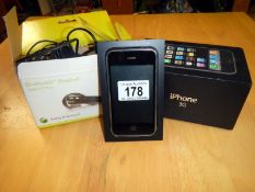 An Iphone 3g mobile phone & Sony Ericcson bluetooth headset