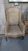 An Edwardian arm chair