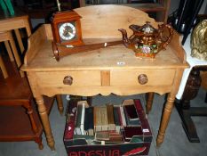 A Victorian pine wash stand