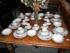 A flower patterned dinner/tea set (80 pieces)