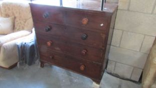 A 2 over 3 chest of drawers,