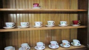 A mixed lot of tea cups and saucers