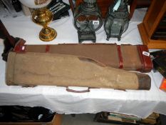 2 canvas & leather 'leg of mutton' gun cases