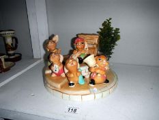 A Pendelfin band stand & figures