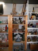 A large quantity of figures including dream catchers etc (5 shelves)